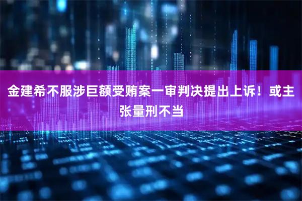 金建希不服涉巨额受贿案一审判决提出上诉！或主张量刑不当