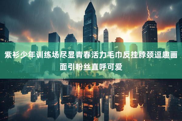 紫衫少年训练场尽显青春活力毛巾反挂脖颈逗趣画面引粉丝直呼可爱